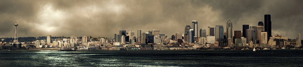 Seattle Skyline, premium art print