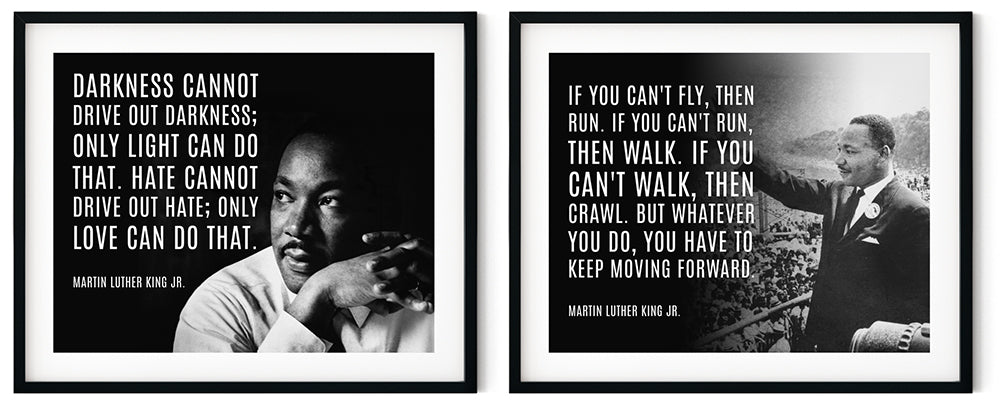 Martin Luther King Jr Wall Art Canvas Poster (Set of 2 Canvas Prints)