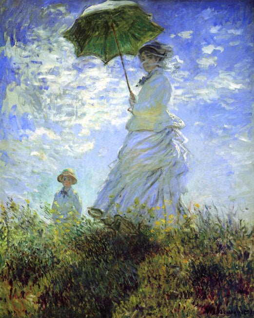 Woman with a Parasol by Claude Monet, removable wall decal