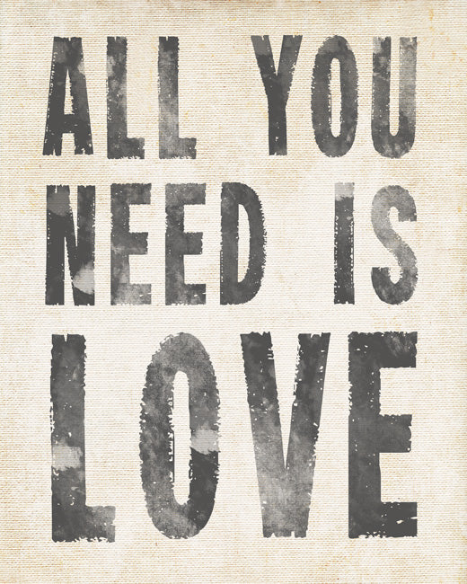 All You Need Is Love (antique white), removable wall decal