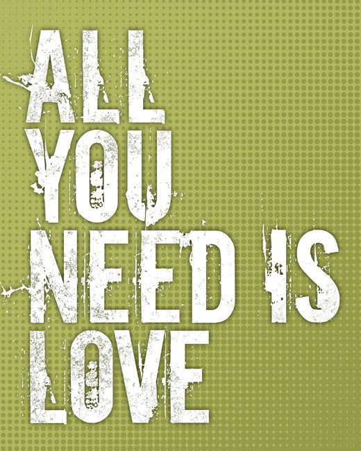 All You Need Is Love, premiumart print (avacado halftone)