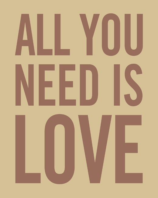 All You Need Is Love, premium art print (banana cream)