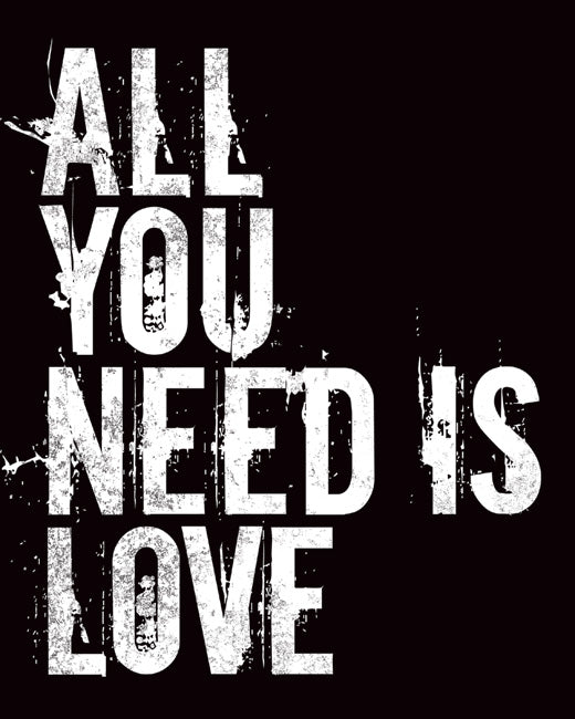 All You Need Is Love, premium art print (black)