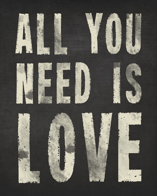 All You Need Is Love, premium art print (charcoal)