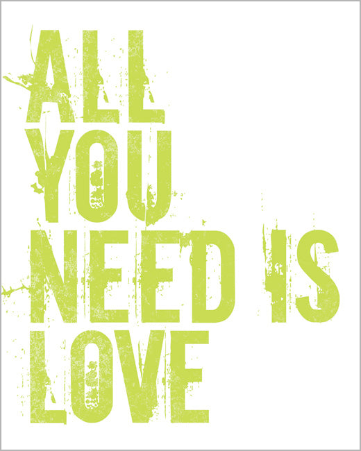 All You Need Is Love, premium art print (citrus)