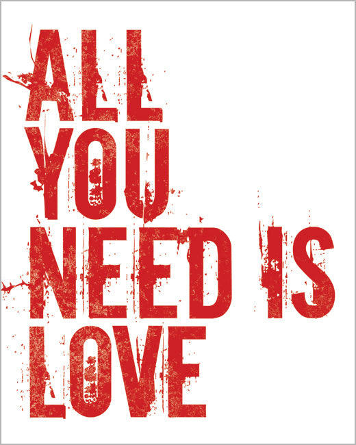 All You Need Is Love, premium art print (classic red)