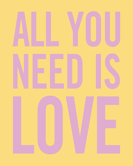 All You Need Is Love, premium art print (daffodil)