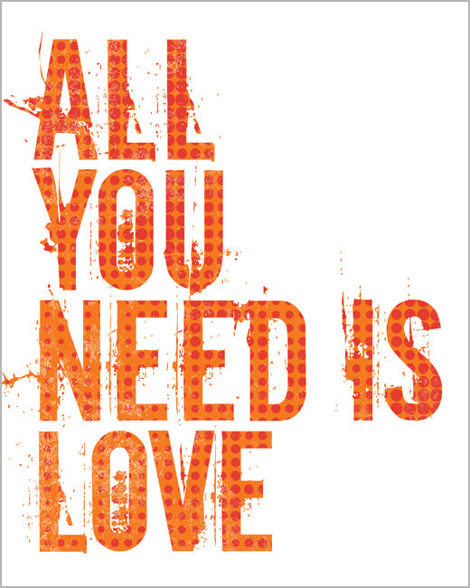 All You Need Is Love, premium art print (spicy halftone)