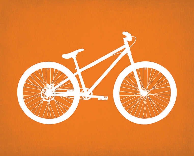 Orange Bike, pop art print