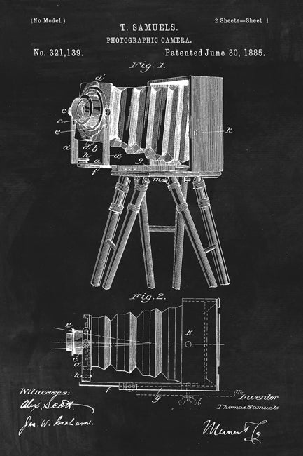 Photographic Camera Vintage Patent Art Print