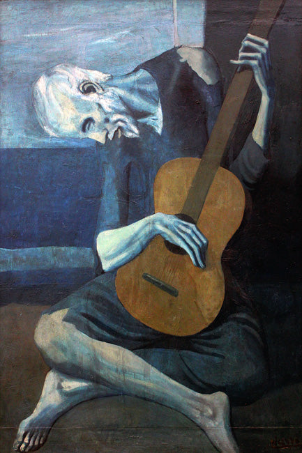 The Old Guitarist by Pablo Picasso, removable wall decal