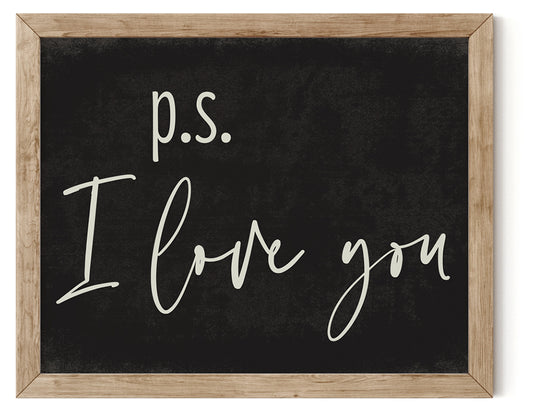 P.S. I Love You Canvas Wall Art