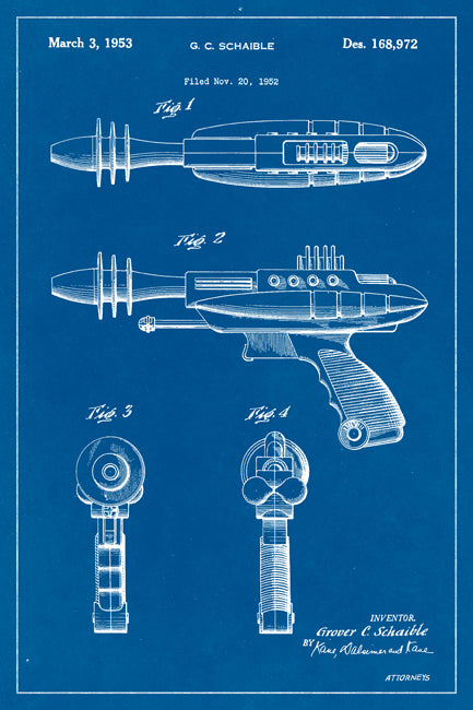 Ray Gun Patent Art Poster Print