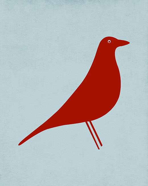 Red Bird, pop art print