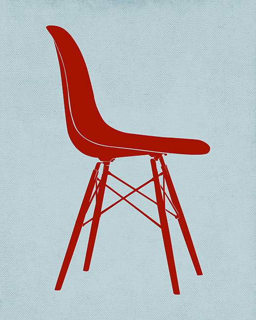 Red Chair, pop art print