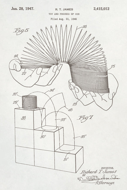 Slinky Toy Patent Art Print