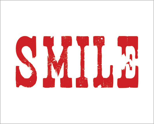 Smile, premium art print (classic red)