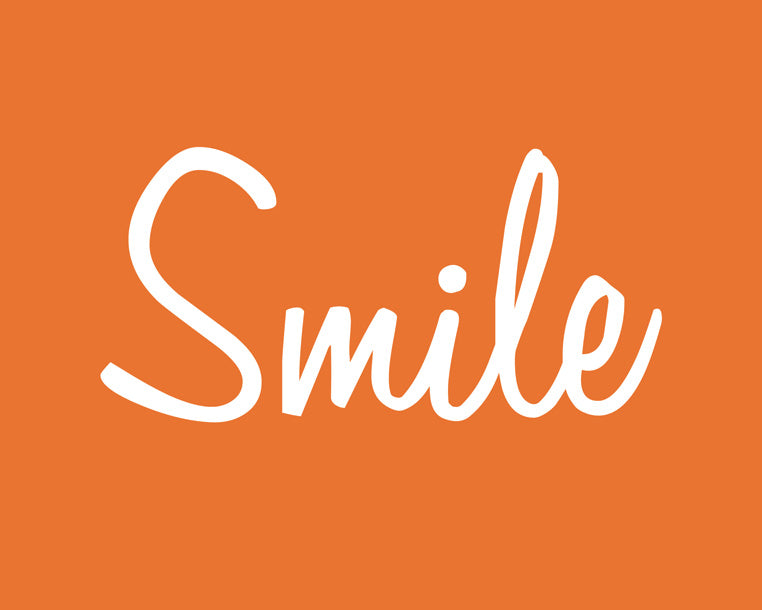 Smile, premium art print (tangerine)