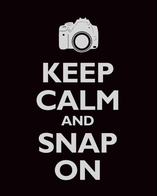 Keep Calm and Snap On, premium art print (black)