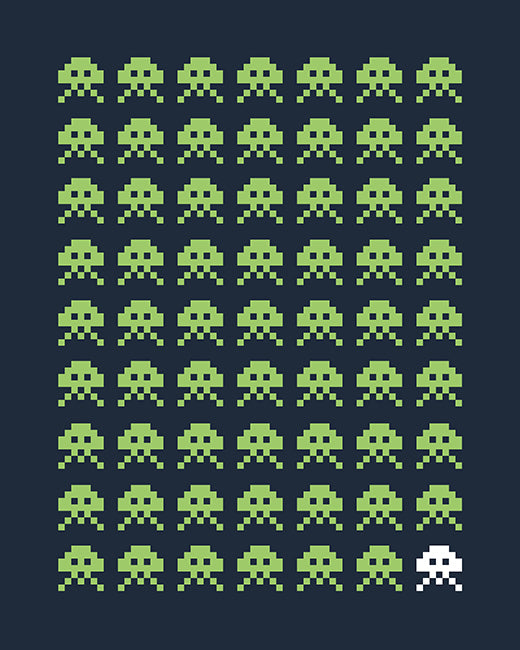 Space Invaders I, pop art print