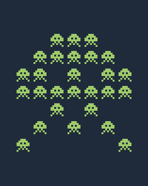Space Invaders II, pop art print
