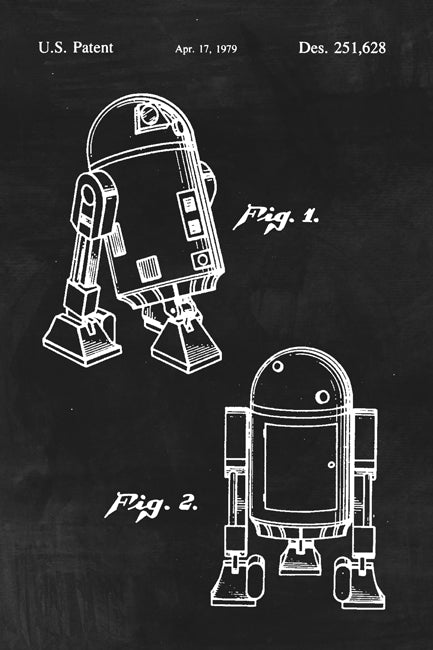 Star Wars R2D2 Droid Patent Art Print