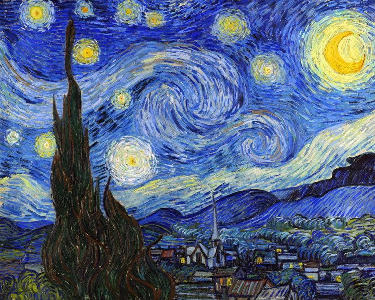 Starry Night by Vincent Van Gogh, removable wall decal