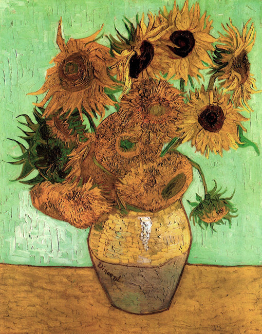 Sunflowers by Vincent Van Gogh, removable wall decal