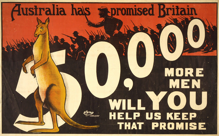 Australian Vintage War Poster, art print