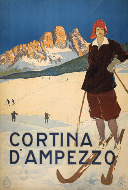 Cortina D' Ampezzo Vintage Travel Poster, art print