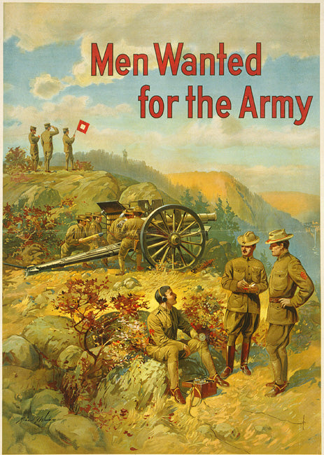 Men Wanted For The Army, art print