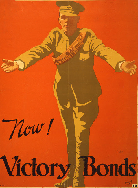 Victory Bonds (Vintage War Propaganda Poster), art print