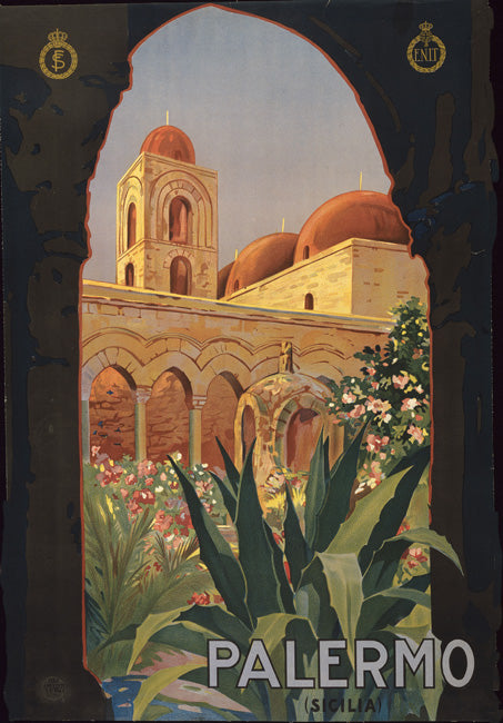Palermo Vintage Travel Poster, art print