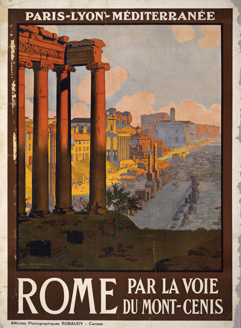 Rome Vintage Travel Poster, art print