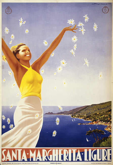 Santa Margherita Vintage Travel Poster, art print
