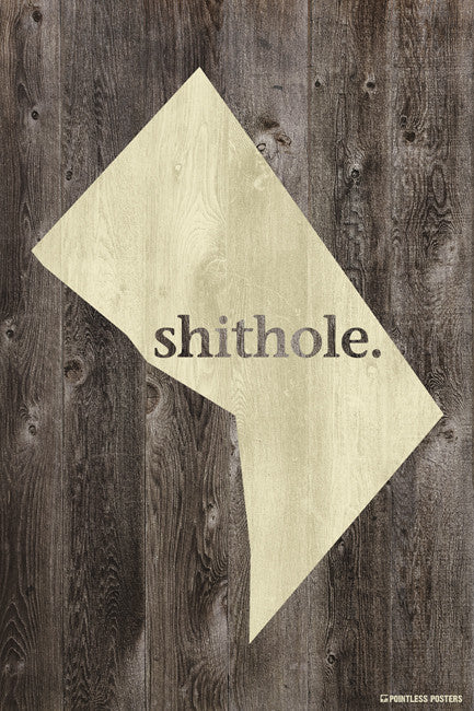 Washington DC Shithole Poster