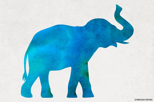 Watercolor Elephant Poster