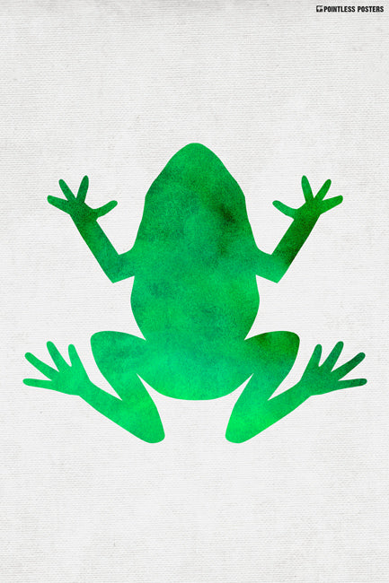 Watercolor Frog Poster