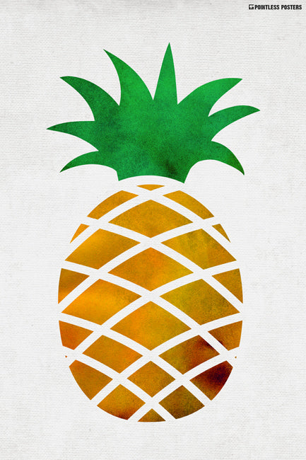 Watercolor Pineapple Poster