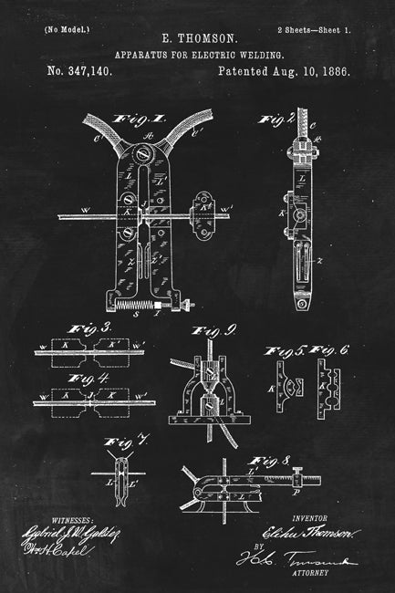 Welding Machine Patent Art Print