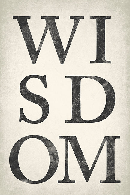 Wisdom, motivational poster print