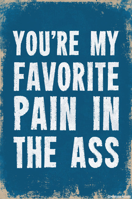 You're My Favorite Pain In The Ass Poster